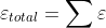 \varepsilon _{total}=\sum \varepsilon